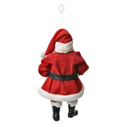 Clayre & Eef Ornamento Natalizio Babbo Natale 17 cm Rosso Tessuto
