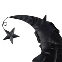 Clayre & Eef Kerstdecoratie Beeld Maan 41x3x53 cm Wit Metaal