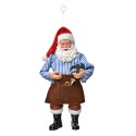 Clayre & Eef Ornamento Natalizio Babbo Natale 17 cm Rosso Tessuto