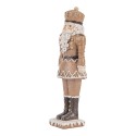 Clayre & Eef Statuetta decorativa di Natale Schiaccianoci 6x5x18 cm Marrone Plastica