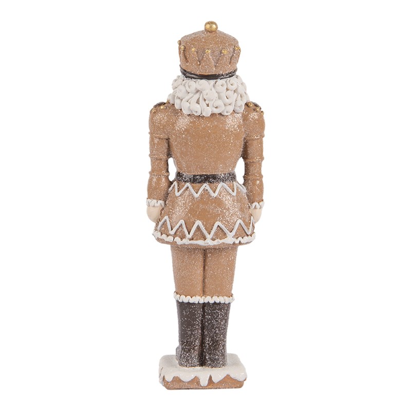 Clayre & Eef Statuetta decorativa di Natale Schiaccianoci 6x5x18 cm Marrone Plastica