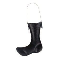 Clayre & Eef Kerstdecoratie Beeld Kerstsok 23x2x28 cm Beige Metaal
