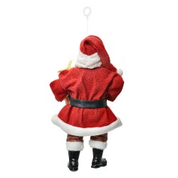 Clayre & Eef Ornamento Natalizio Babbo Natale 17 cm Rosso Tessuto