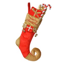 Clayre & Eef Calze di Natale 24x7x46 cm Rosso Sintetico