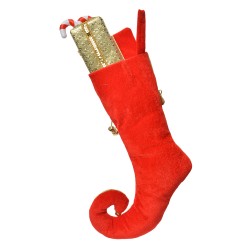 Clayre & Eef Calze di Natale 24x7x46 cm Rosso Sintetico