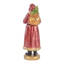 Clayre & Eef Statuetta decorativa di Natale Babbo Natale 6x5x15 cm Rosso Plastica
