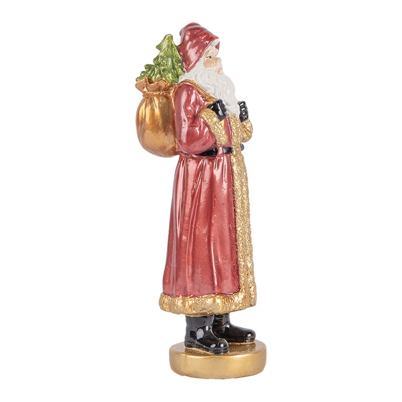 Clayre & Eef Statuetta decorativa di Natale Babbo Natale 6x5x15 cm Rosso Plastica