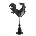Clayre & Eef Statuetta decorativa Gallo 33x12x64 cm Nero Metallo