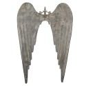 Clayre & Eef Wanddecoratie Vleugels 46x4x65 cm Grijs Metaal