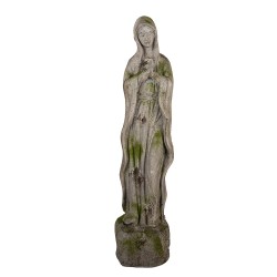Clayre & Eef Statuetta decorativa Maria 15x15x67 cm Beige Plastica