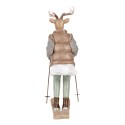 Clayre & Eef Statuetta decorativa Cervo 16x11x31 cm Marrone Plastica