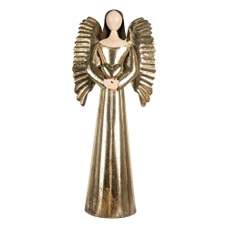 Clayre & Eef Statuetta decorativa Angelo 29x18x68 cm Color oro Metallo