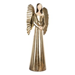 Clayre & Eef Statuetta decorativa Angelo 29x18x68 cm Color oro Metallo