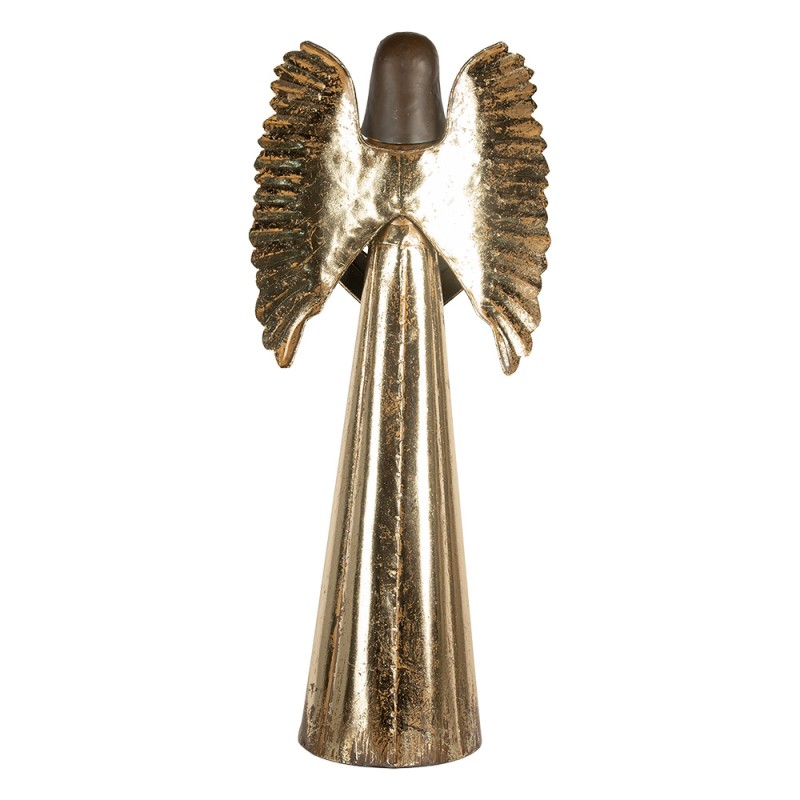 Clayre & Eef Statuetta decorativa Angelo 29x18x68 cm Color oro Metallo