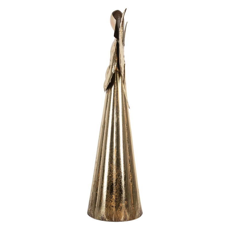 Clayre & Eef Statuetta decorativa Angelo 29x18x68 cm Color oro Metallo