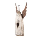 Clayre & Eef Dekorationsfigur Engel 14x5x26 cm Weiß Braun Holz Keine Form