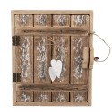 Clayre & Eef Key Cabinet 24x7x30 cm Brown White Wood No Shape