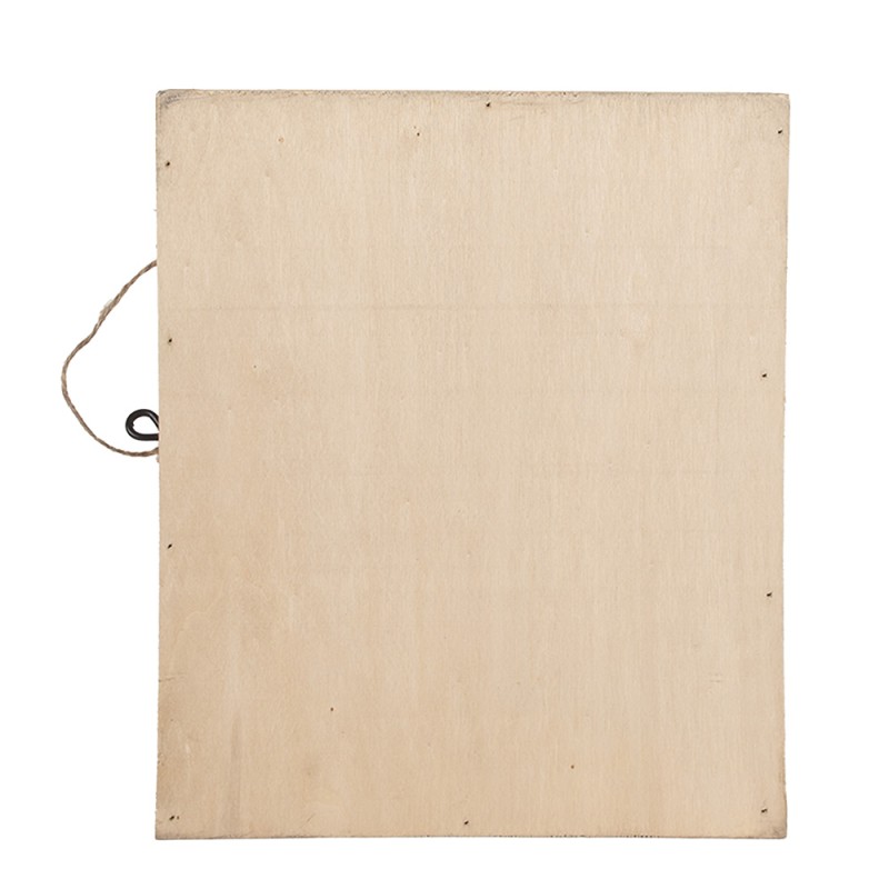Clayre & Eef Key Cabinet 24x7x30 cm Brown White Wood No Shape