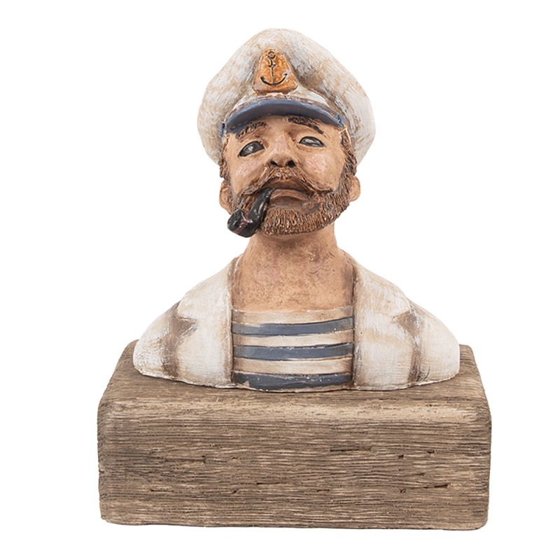 Clayre & Eef Dekorationsfigur Matrose 16x8x20 cm Beige Holz