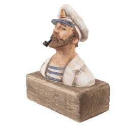 Clayre & Eef Dekorationsfigur Matrose 16x8x20 cm Beige Holz