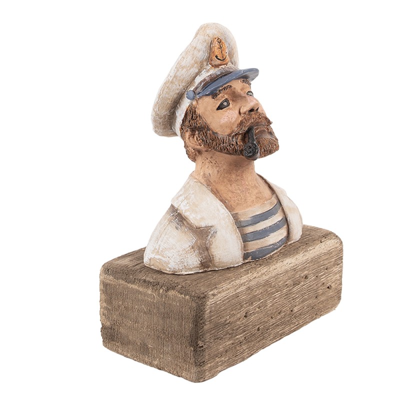 Clayre & Eef Dekorationsfigur Matrose 16x8x20 cm Beige Holz