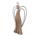 Clayre & Eef Image de décoration Ange 14x4x26 cm Marron Bois