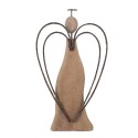 Clayre & Eef Image de décoration Ange 14x4x26 cm Marron Bois