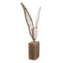 Clayre & Eef Image de décoration Ailes 26x5x33 cm Blanc Marron Bois Aucune forme
