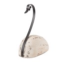Clayre & Eef Décoration de Noël Image Cygne 17x8x19 cm Blanc Bois Aucune forme