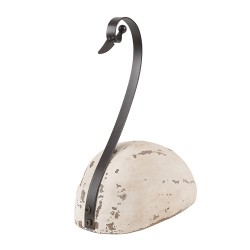 Clayre & Eef Décoration de Noël Image Cygne 17x8x19 cm Blanc Bois Aucune forme