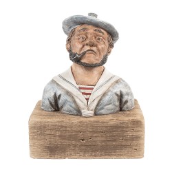Clayre & Eef Dekorationsfigur Matrose 19x11x24 cm Blau Holz