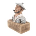 Clayre & Eef Dekorationsfigur Matrose 19x11x24 cm Blau Holz