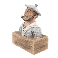 Clayre & Eef Dekorationsfigur Matrose 19x11x24 cm Blau Holz