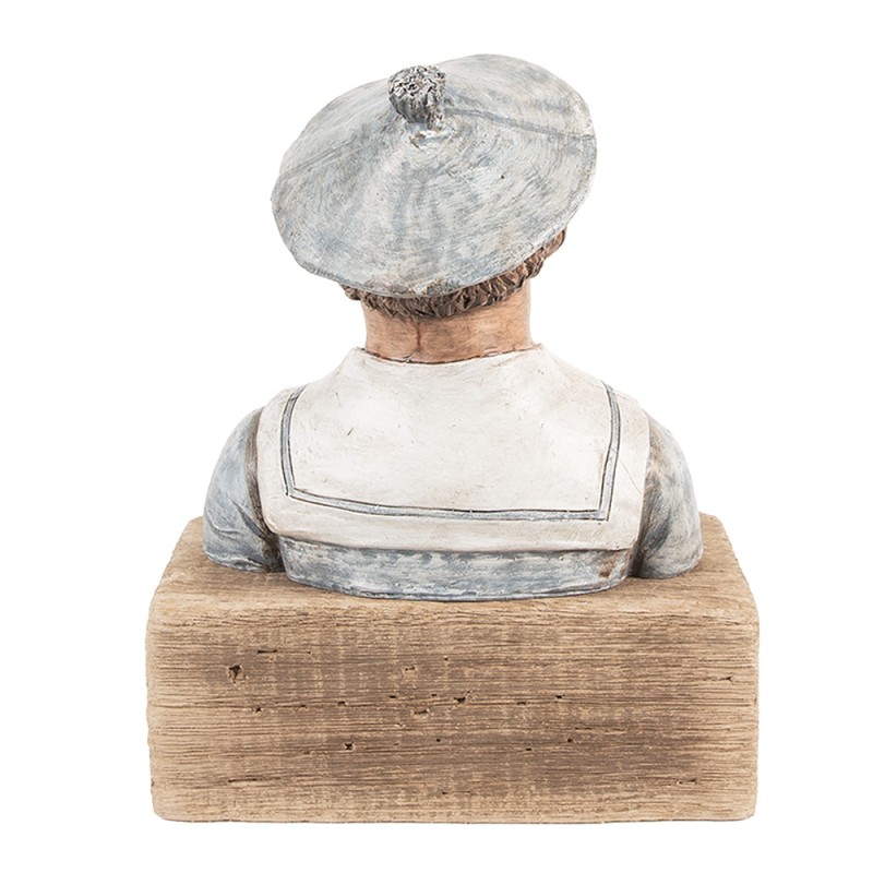 Clayre & Eef Dekorationsfigur Matrose 19x11x24 cm Blau Holz