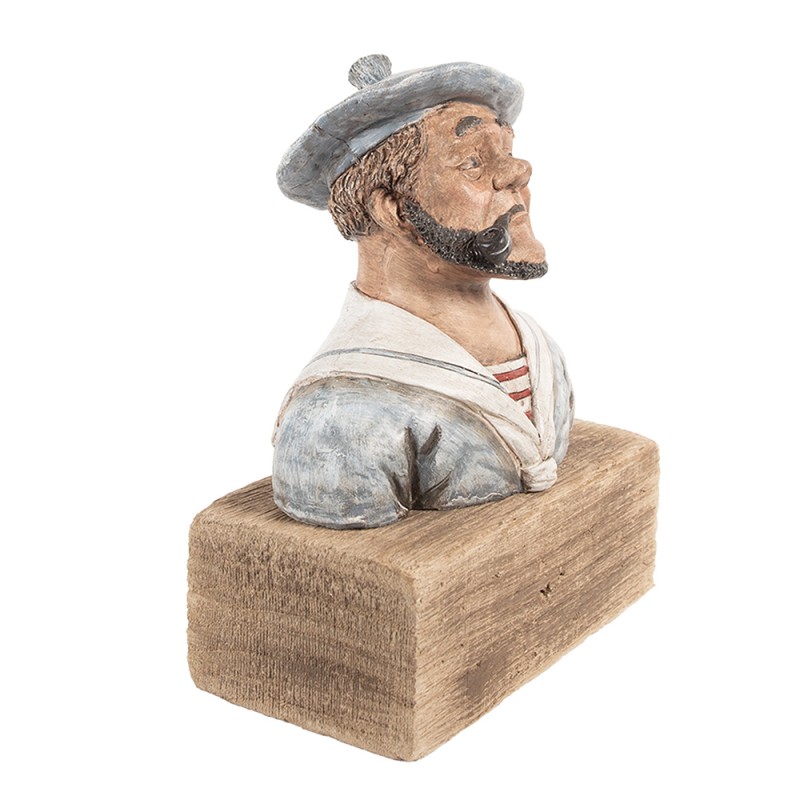 Clayre & Eef Dekorationsfigur Matrose 19x11x24 cm Blau Holz