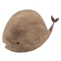 Clayre & Eef Image de décoration Baleine 26x7x14 cm Marron Bois Aucune forme