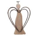 Clayre & Eef Dekorationsfigur Engel 12x3x18 cm Braun Holz Keine Form