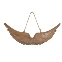Clayre & Eef Pendentif de décoration Ailes 30x3x12 cm Marron Blanc Bois Aucune forme