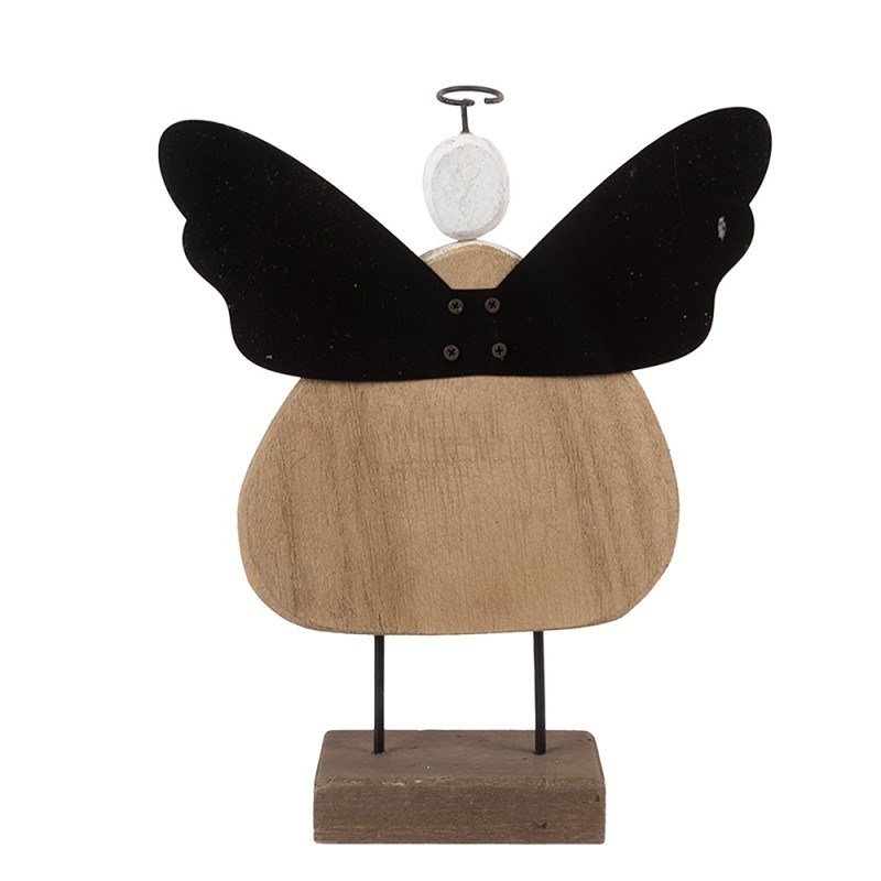 Clayre & Eef Dekorationsfigur Engel 20x6x25 cm Braun Holz Keine Form