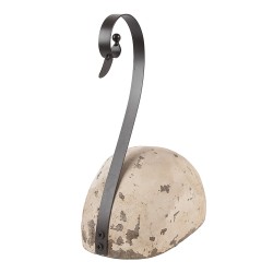 Clayre & Eef Image de décoration Cygne 25x11x27 cm Blanc Bois Aucune forme