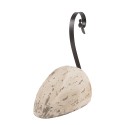 Clayre & Eef Image de décoration Cygne 25x11x27 cm Blanc Bois Aucune forme