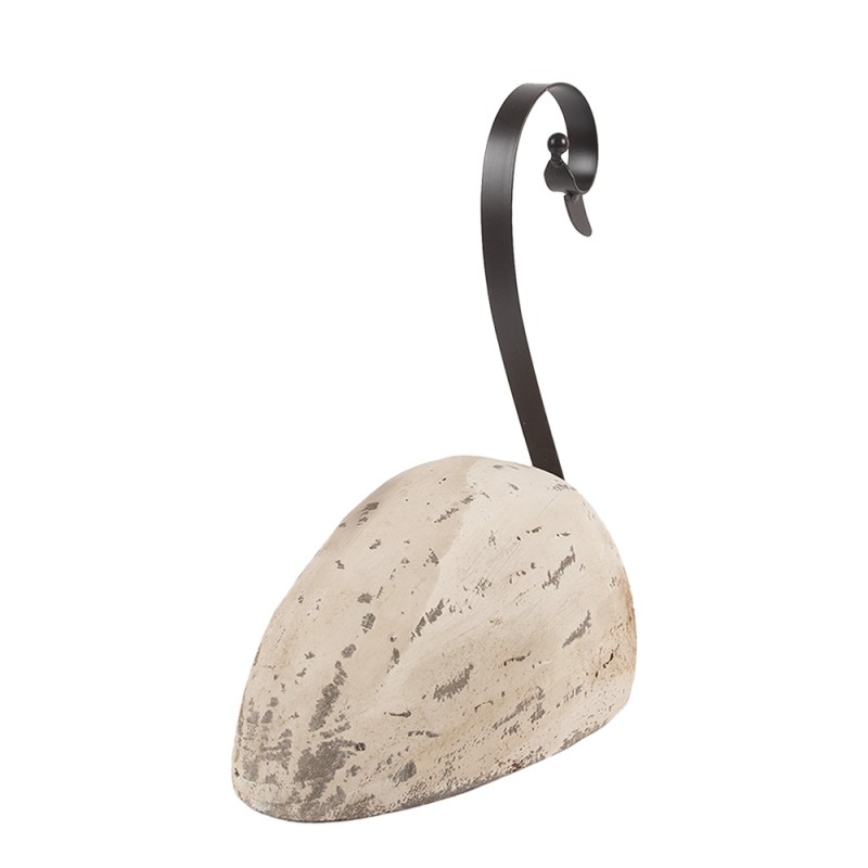 Clayre & Eef Image de décoration Cygne 25x11x27 cm Blanc Bois Aucune forme