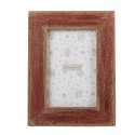 Clayre & Eef Cadre photo 10x15 cm Marron Rouge Bois Aucune forme