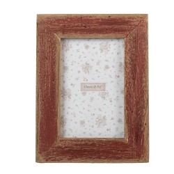 Clayre & Eef Cadre photo 10x15 cm Marron Rouge Bois Aucune forme