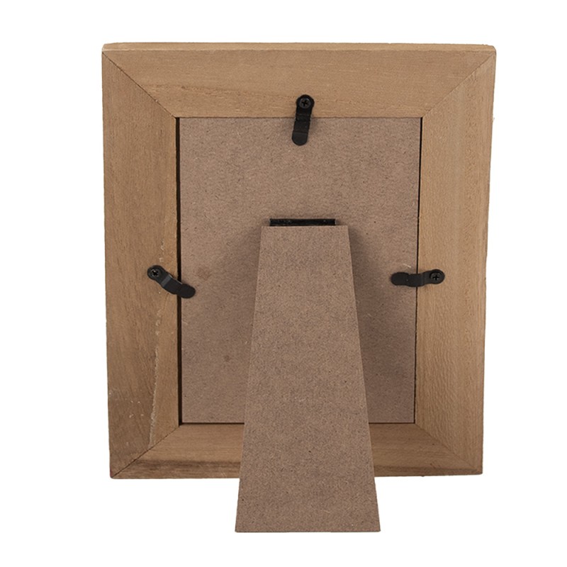 Clayre & Eef Cadre photo 10x15 cm Marron Rouge Bois Aucune forme