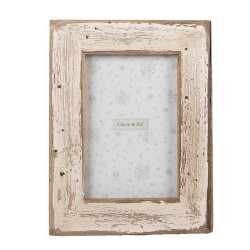 Clayre & Eef Cadre photo 10x15 cm Marron Beige Bois Aucune forme