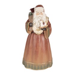 Clayre & Eef Décoration de Noël Image Père Noël 20x18x39 cm Rouge Plastique Aucune forme