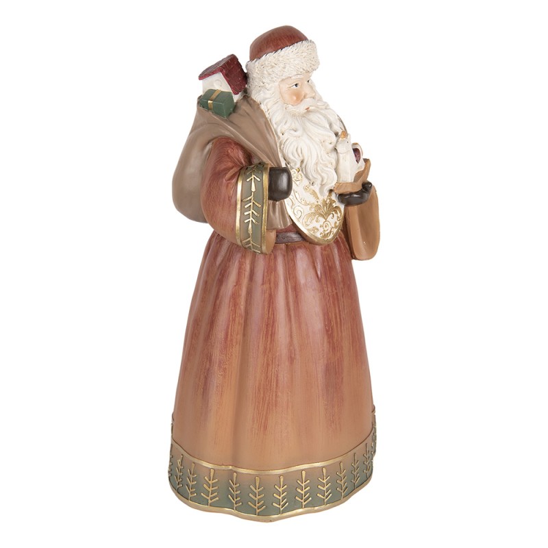 Clayre & Eef Décoration de Noël Image Père Noël 20x18x39 cm Rouge Plastique Aucune forme
