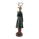 Clayre & Eef Image de décoration Cerf 9x9x37 cm Marron Plastique Aucune forme