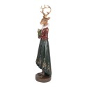 Clayre & Eef Image de décoration Cerf 9x8x37 cm Marron Plastique Aucune forme